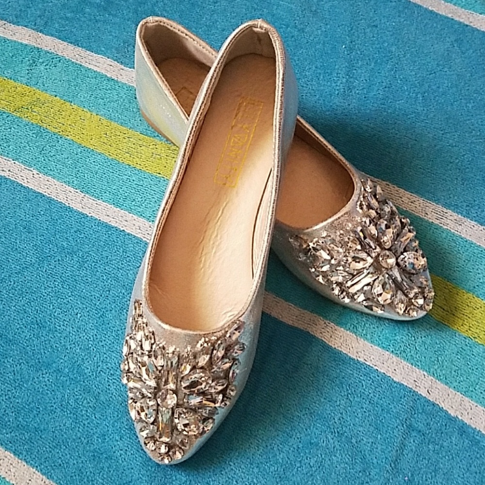 Silver Bling flats